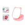 ΚΑΘΡΕΠΤΗΣ I TOTAL ΜΕ ΔΟΧΕΙΟ FOLDABLE MAKE UP MIRROR ΓΑΤΟΥΛΑ ΡΟΖ ΠΑΣΤΕΛ XL2960B