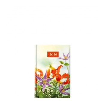 ΗΜΕΡΟΛΟΓΙΟ ΘΕΟΦΥΛΑΚΤΟΣ 2026 ΗΜΕΡΗΣΙΟ 11Χ16,5 ORANGE VIOLET FLOWER