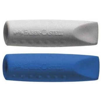 Faber Castel Γομες Grip Eraser Cap Blue-Grey 2τεμ 187001 Faber Castel Γομες Grip Eraser Cap Blue-Grey 2τεμ 187001