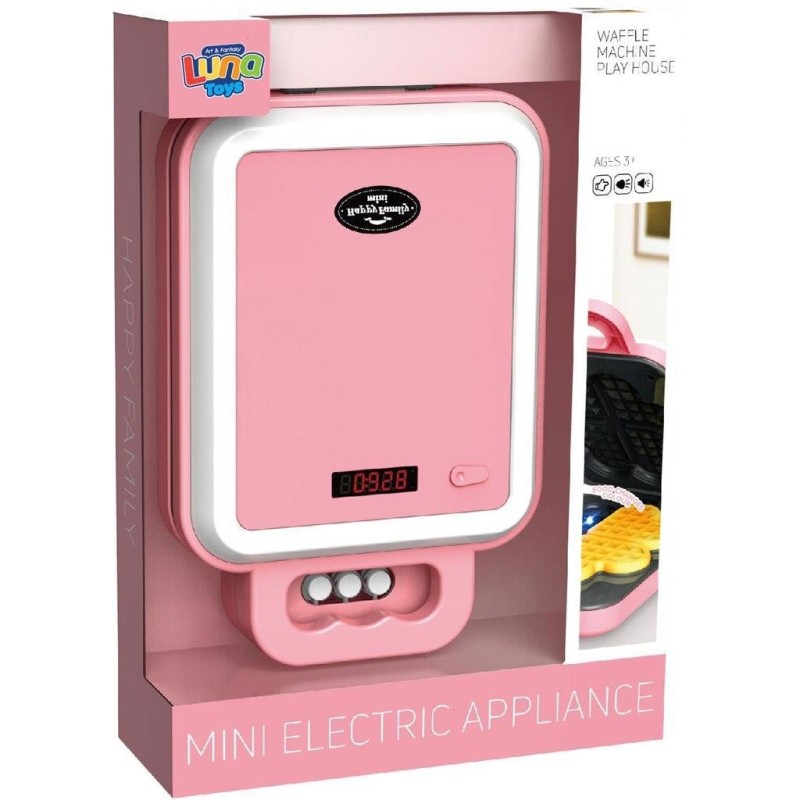 Βαφλιέρα Luna Toys Ροζ με φως, ήxο και φαγητό που αλλάζει xρώμα 20x7x28εκ.