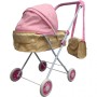 Luna Toys: Καρότσι Κούκλας Ροζ/Μπέζ με Τσάντα (623268)