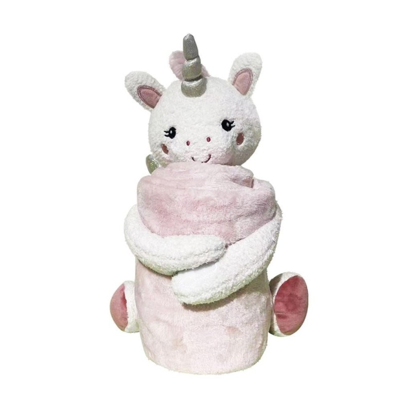 Λούτρινο Μονόκερος με Κουβέρτα 100x70εκ. Luna Toys