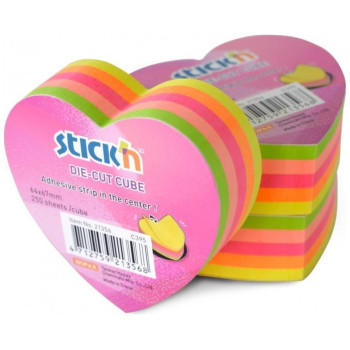 Salko Sticks 67x67mm 250 φύλλων Καρδιά Νο 19 21356 Salko Sticks 67x67mm 250 φύλλων Καρδιά Νο 19 21356