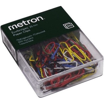 METRON ΣΥΝΔΕΤΗΡΕΣ ΧΡΩΜΑΤΙΣΤΟΙ ΚΟΥΤΙ ΠΛΑΣΤΙΚΟ 100 ΤΕΜΑΧΙΑ 25mm METRON ΣΥΝΔΕΤΗΡΕΣ ΧΡΩΜΑΤΙΣΤΟΙ ΚΟΥΤΙ ΠΛΑΣΤΙΚΟ 100 ΤΕΜΑΧΙΑ 25mm