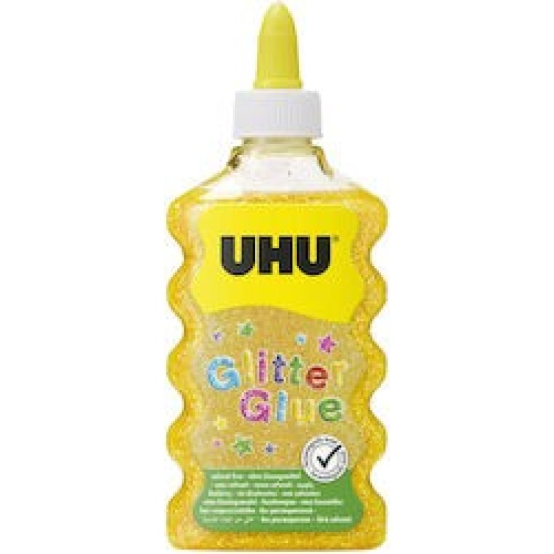 Χρυσόκολλα Glitter UHU 185gr Χρυσό