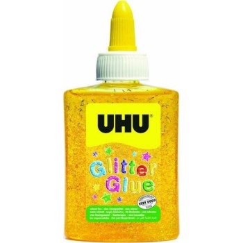 UHU Glitter Glue Χρυσόκολλα 90ml Κίτρινο 49970