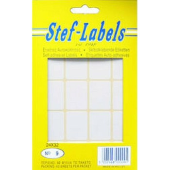 Stef Labels Ετικέτες Αυτοκόλλητες Νο9 24x32 40 φύλλων Stef Labels Ετικέτες Αυτοκόλλητες Νο9 24x32 40 φύλλων