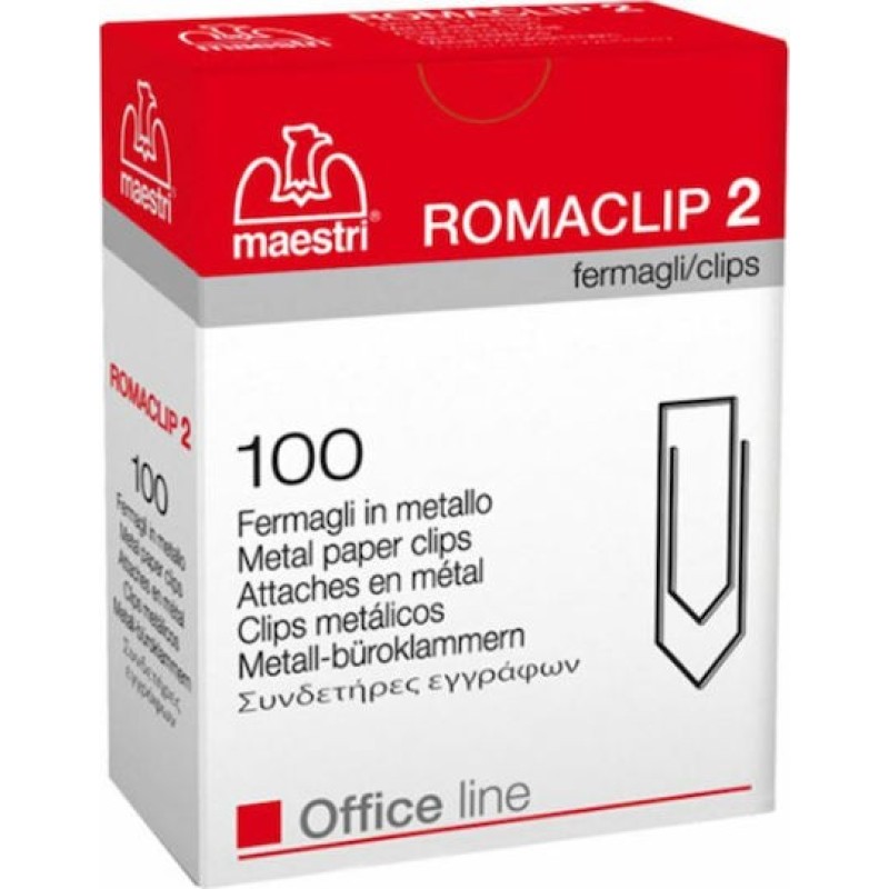 Romeo Maestri No.2 Συνδετήρες 25mm Μεταλλικοί 100τμχ