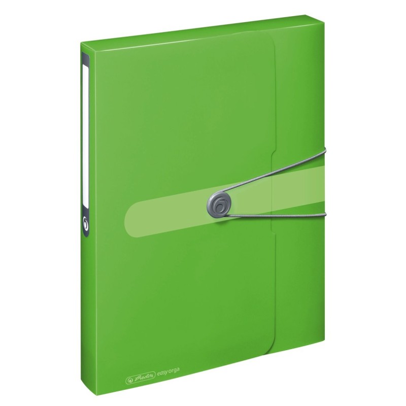 Ηerlitz Box Αρχειοθέτησης PP Με Οριζόντιο Λάστιχο A4 Πράσινο 4cm