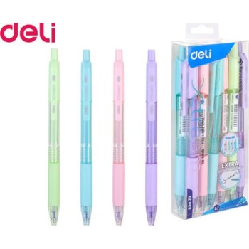Deli Στυλό Ballpoint 0.7mm με Μπλε Mελάνι Xtream Grip (Διάφορα Χρώματα) 231.727819