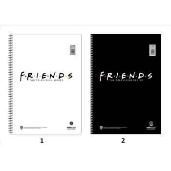 Salko Paper Σπιράλ Τετράδιο Ριγέ Β5 60 Φύλλων 2 Θεμάτων Friends (Διάφορα Χρώματα)