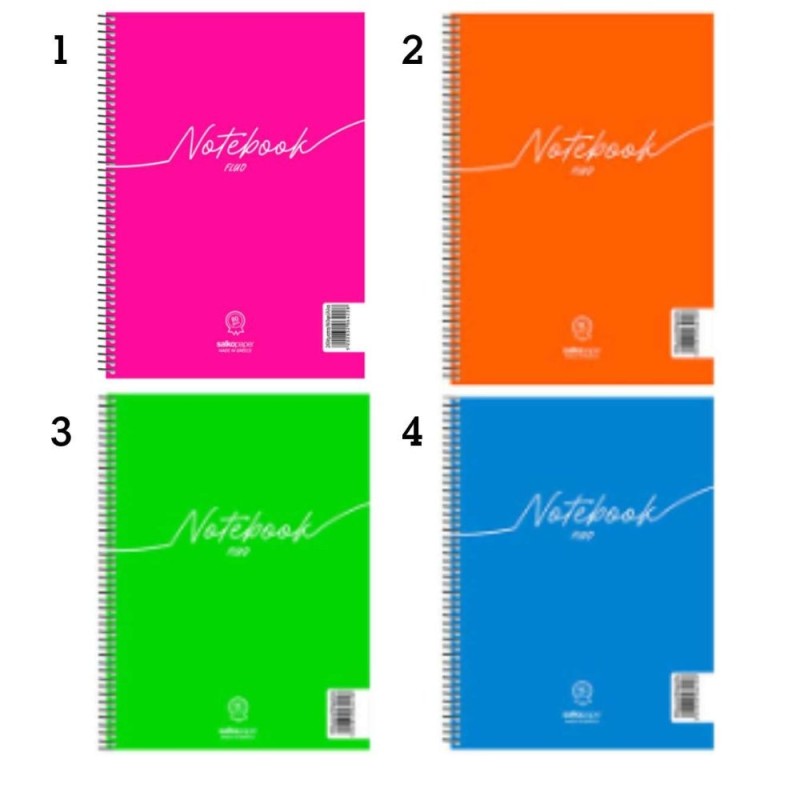 Salko Σπιράλ Notebook Fluo 21x29/240σελ. 4θ S6429