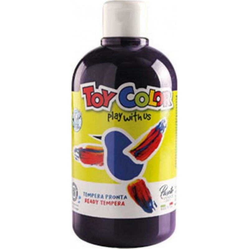 Toy Color Ready Τέμπερα Ζωγραφικής Μαύρη σε Μπουκάλι 500ml (0551024)