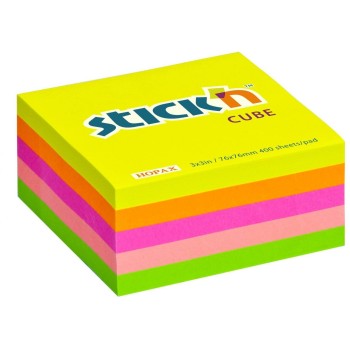 STICK’N CUBE NEON ΑΥΤΟΚΟΛΛΗΤΑ 50x50MM 250Φ 5 ΧΡΩΜΑΤΩΝ