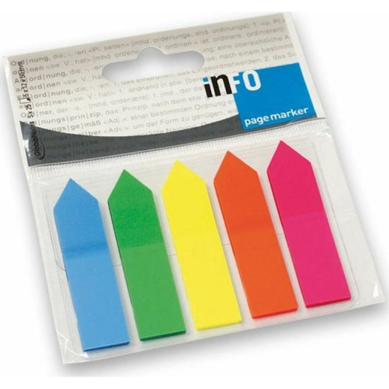 Info Notes Σελιδοδείκτες Τόξο 5χ12χ50cm 125 Φύλλα 2682-09