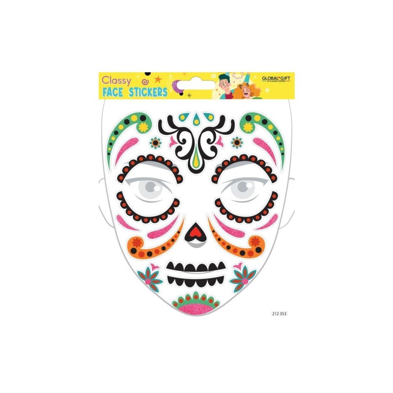 CLASSY FACE STICKERS 15X17CM 212353 GLOBAL GIFT