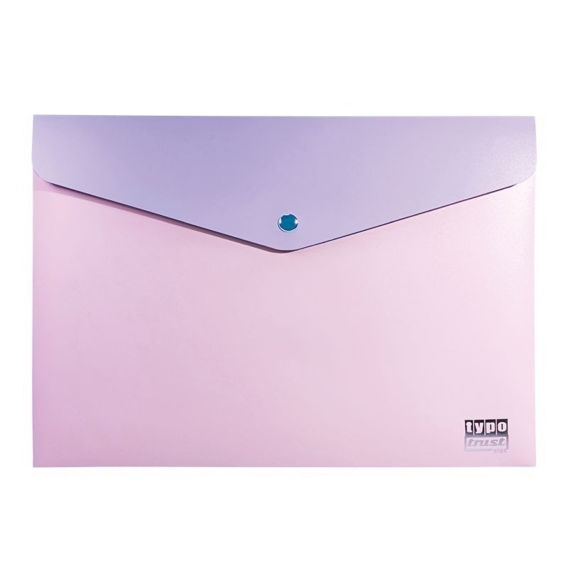 Typotrust Φάκελος με Κουμπί για Χαρτί A4 Pink/Purple