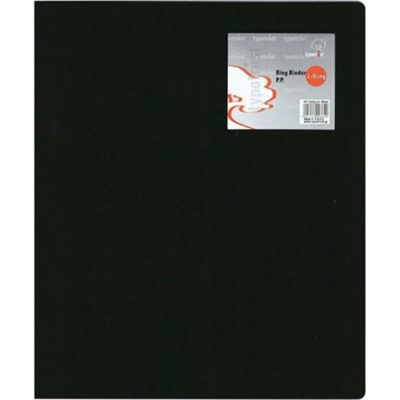 Typotrust Ντοσιέ με 2 Κρίκους 2/32 για Χαρτί A4 Μαύρο FP15022